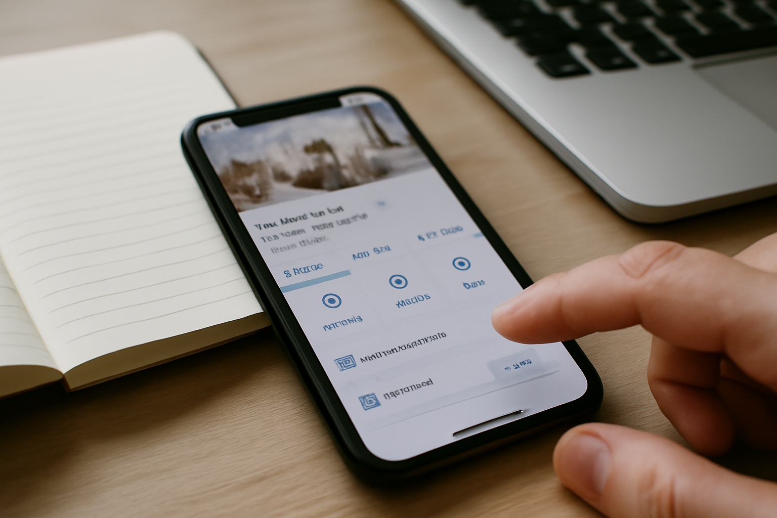 Téléphone montrant une fiche établissement sur Google avec sections à compléter