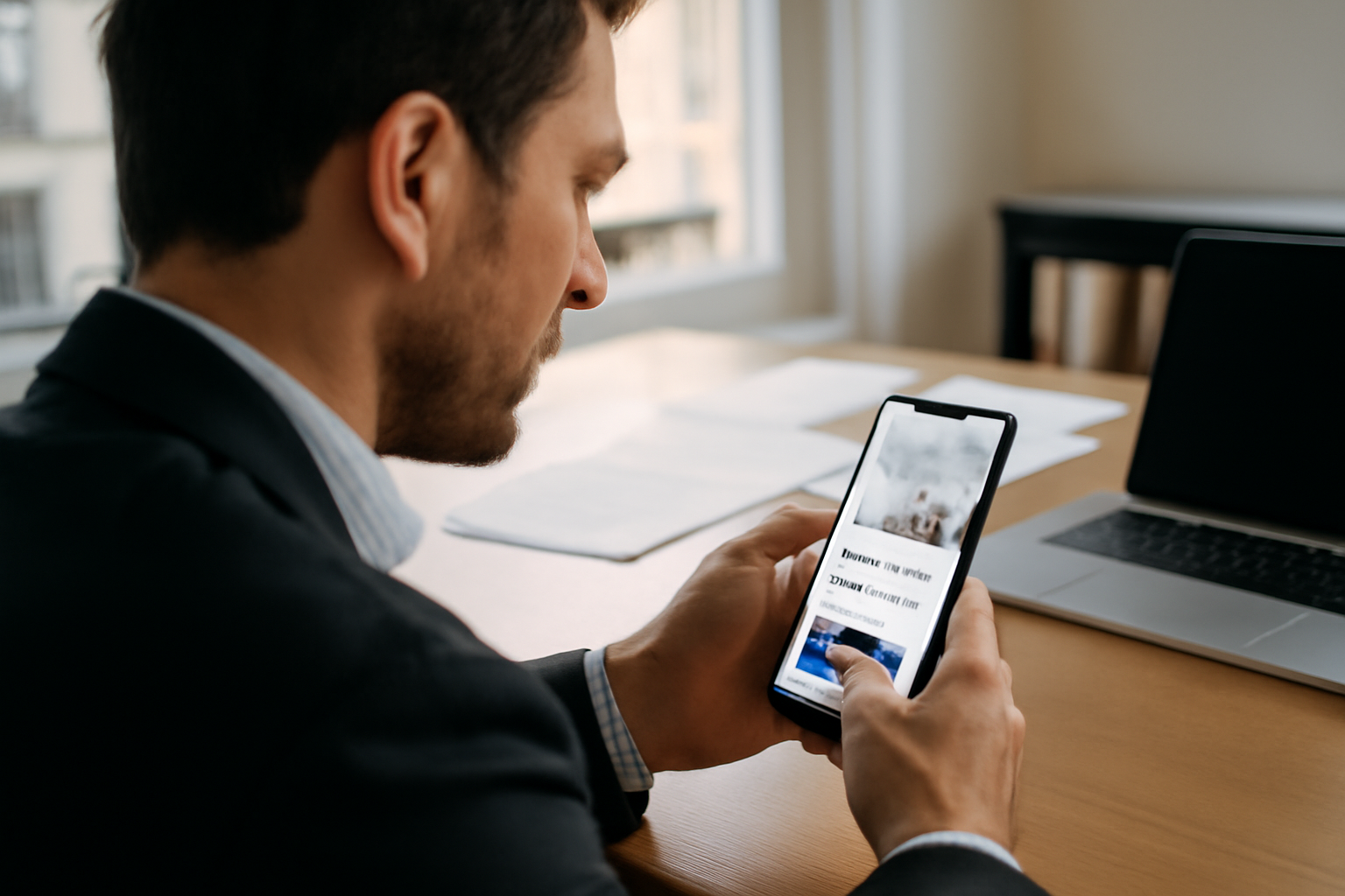 Appels à l’action exemple sur un écran de téléphone en France