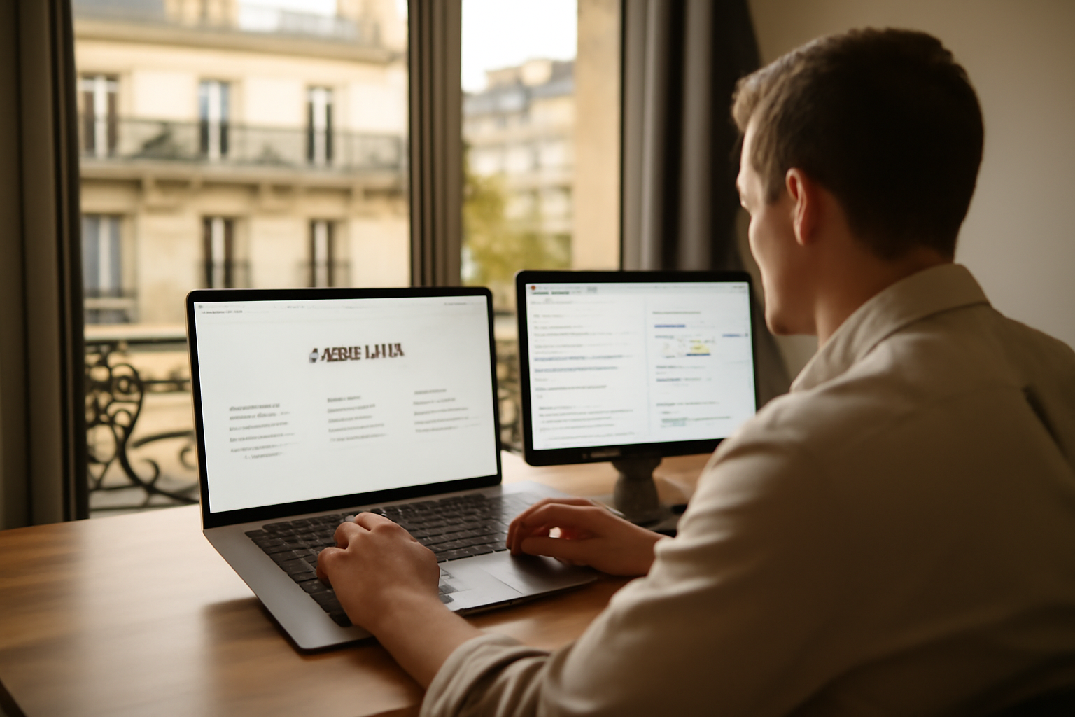 wix seo sur écran montrant une fiche locale et des pages services