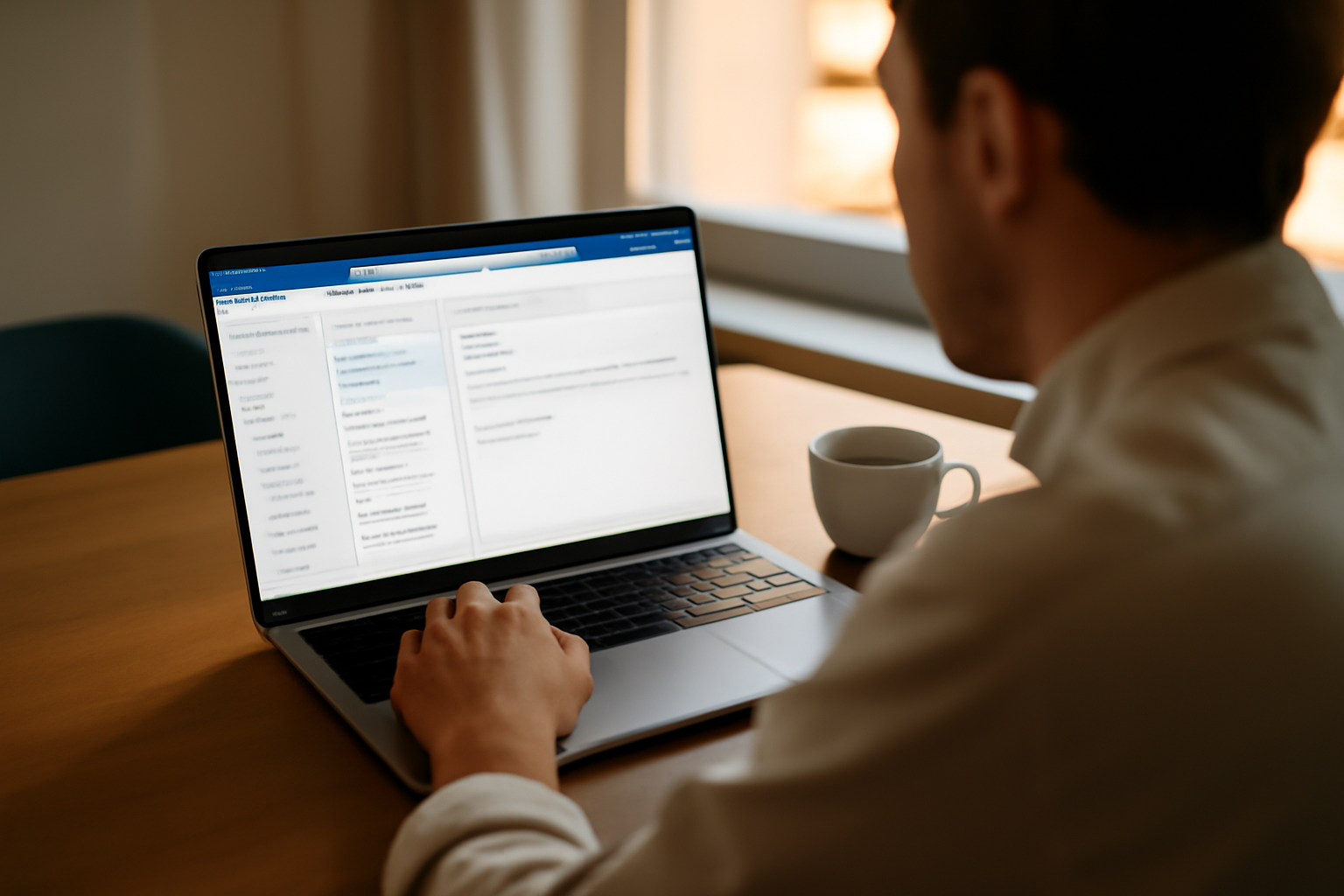 mail outlook rappel sur écran d’ordinateur en bureau, interface Outlook ouverte