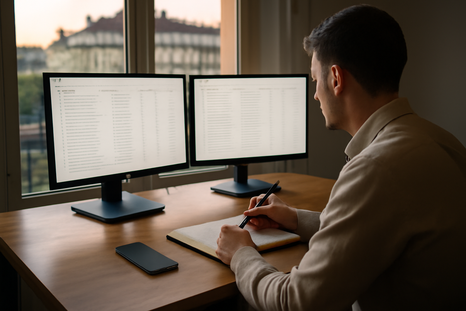 veille concurrentielle exemple : tableau sur ordinateur avec captures d’écrans d’URL