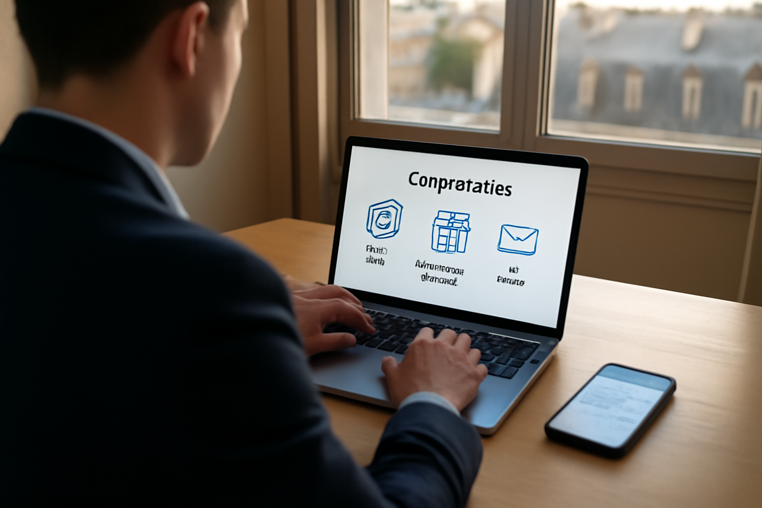 Hébergeur web gratuit : écran de configuration d’un site avec HTTPS et emails sur ordinateur en France