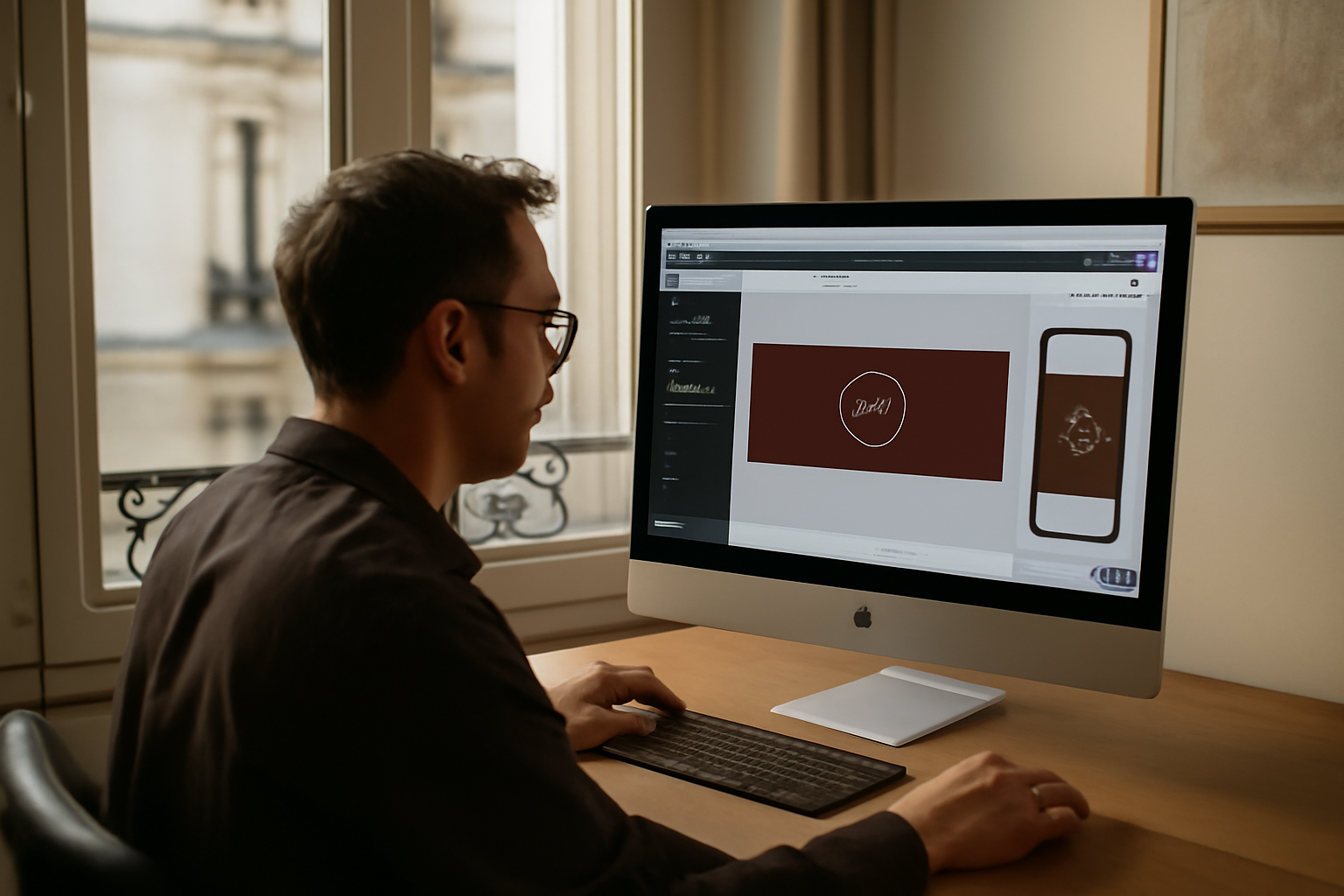 Création d’une bannière web sur un outil en ligne avec aperçu mobile