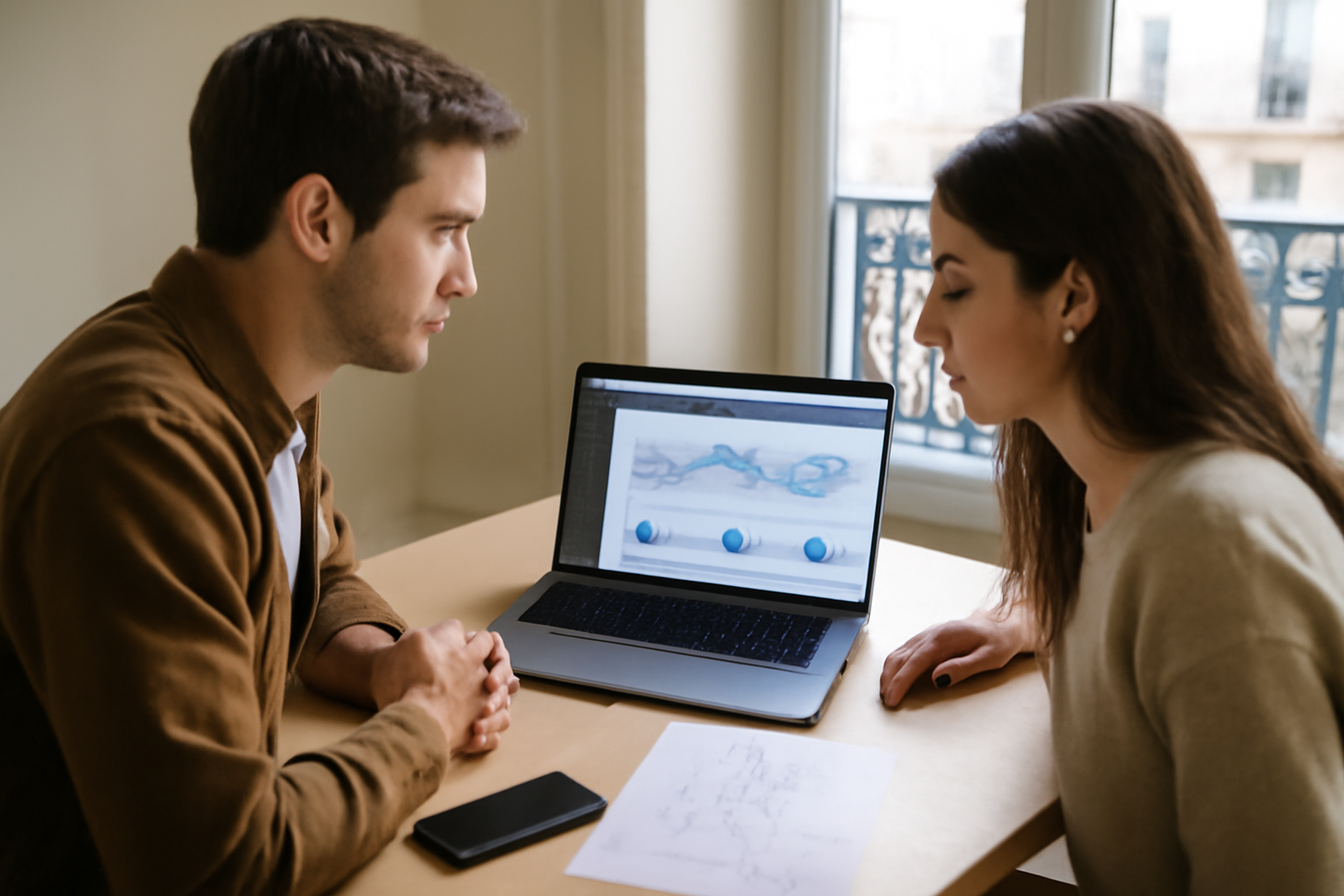 équipe marketing analysant un tableau de bord et des événements de tracking sur écran