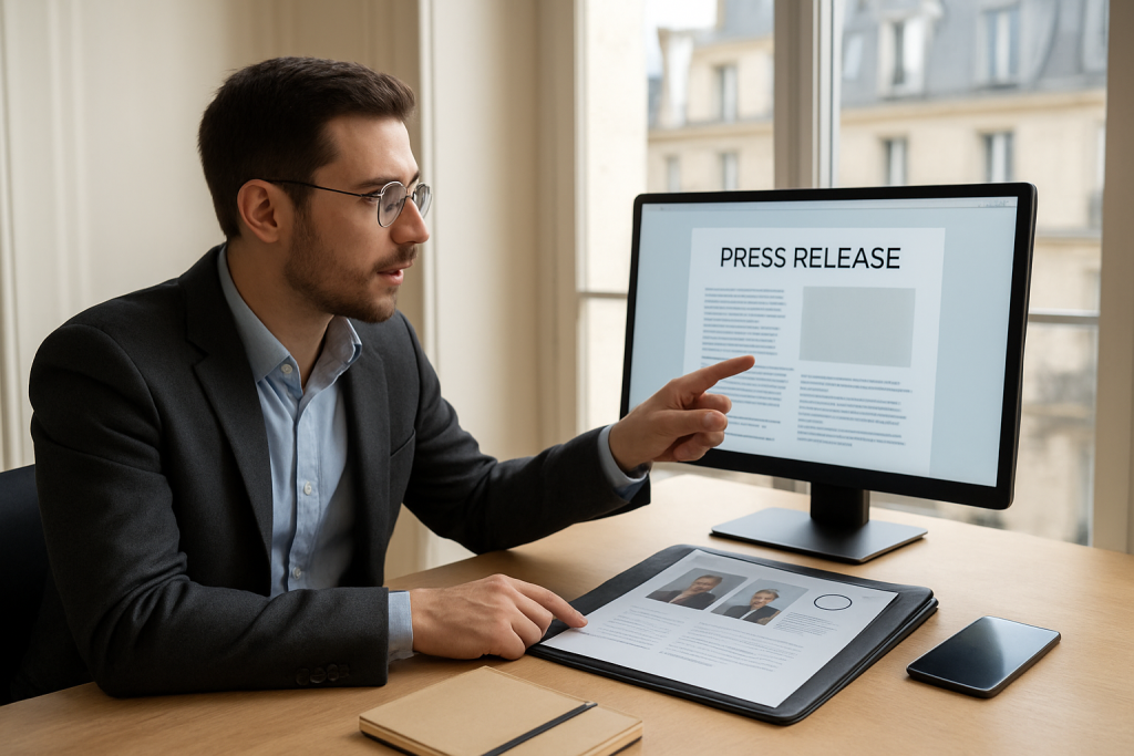 Dossier de presse : modèle prêt à l’emploi