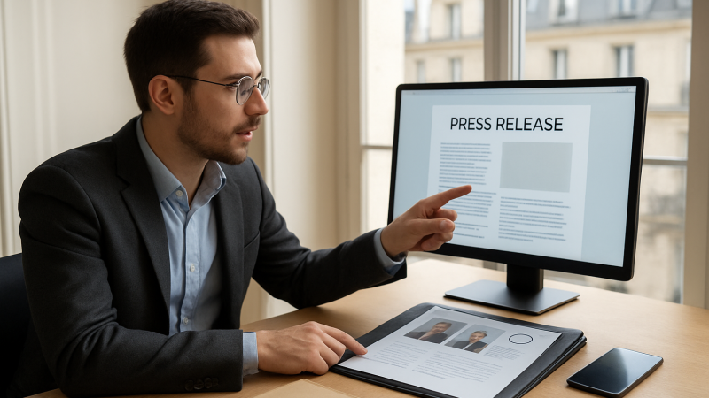 Dossier de presse : modèle prêt à l’emploi