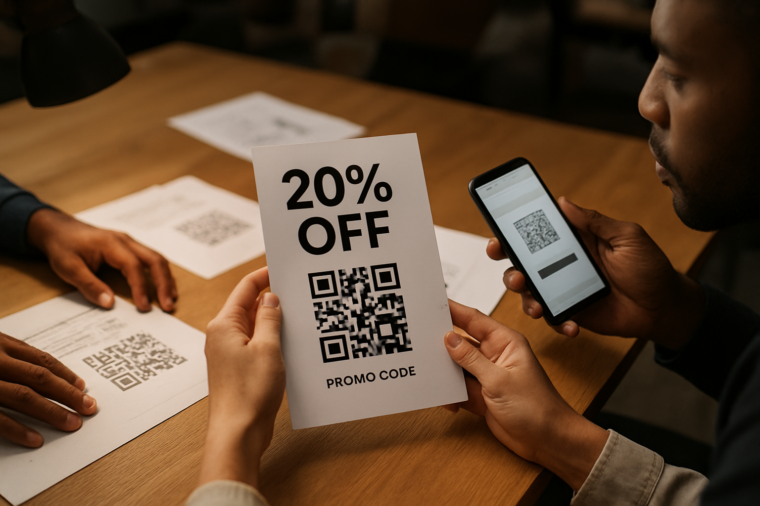 Contrôle d’un flyer avec QR code et code promo avant impression en France