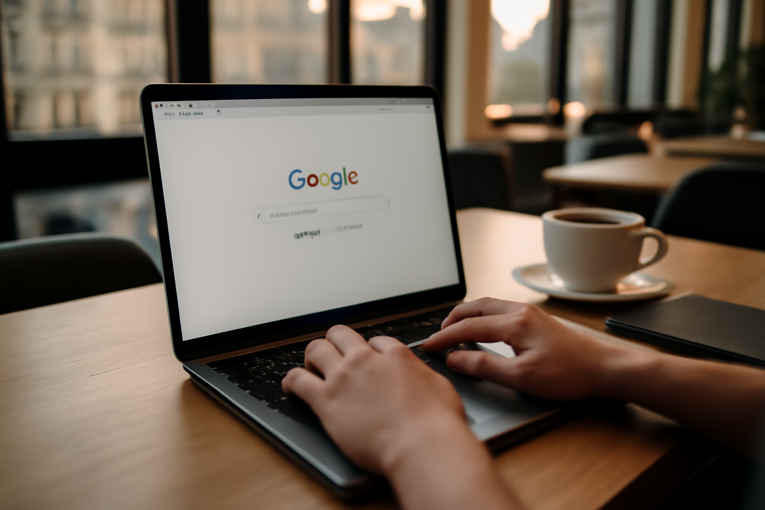 Opérateur booléen google sur un écran de recherche à Paris